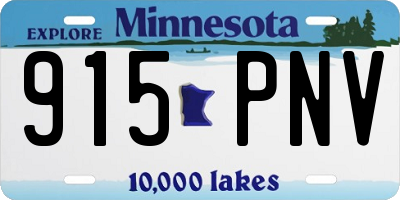 MN license plate 915PNV