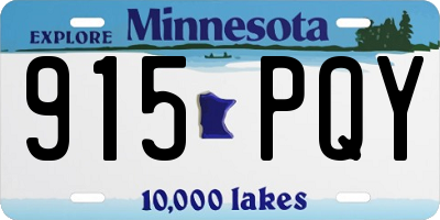 MN license plate 915PQY