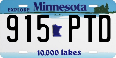 MN license plate 915PTD