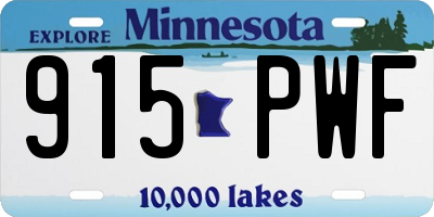 MN license plate 915PWF