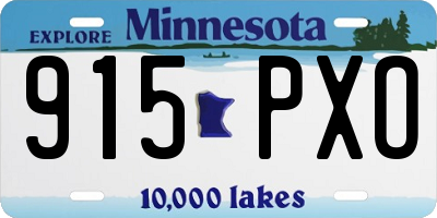 MN license plate 915PXO
