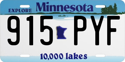 MN license plate 915PYF