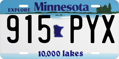 MN license plate 915PYX