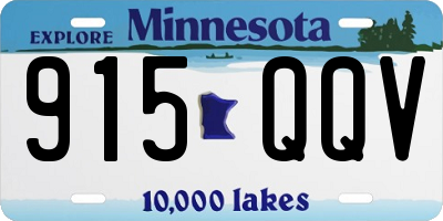 MN license plate 915QQV