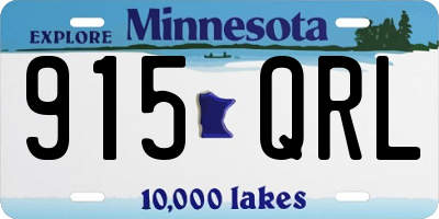 MN license plate 915QRL