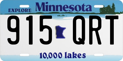 MN license plate 915QRT