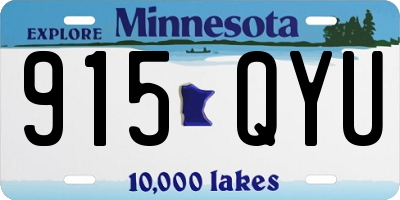 MN license plate 915QYU