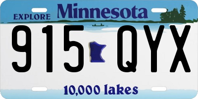 MN license plate 915QYX