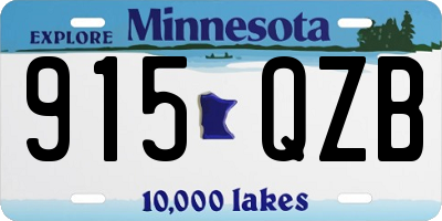 MN license plate 915QZB