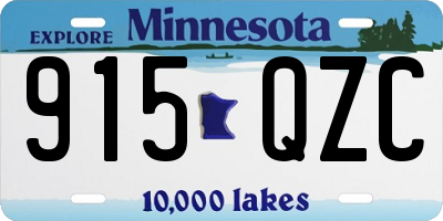 MN license plate 915QZC