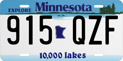 MN license plate 915QZF