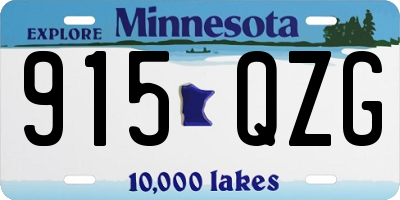 MN license plate 915QZG