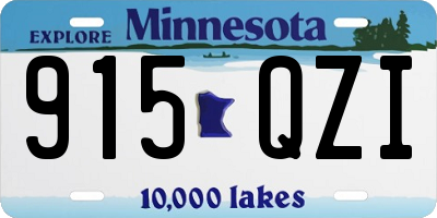 MN license plate 915QZI