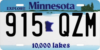 MN license plate 915QZM