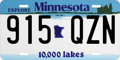 MN license plate 915QZN