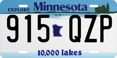 MN license plate 915QZP