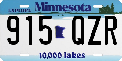 MN license plate 915QZR