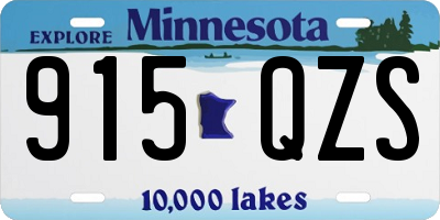 MN license plate 915QZS