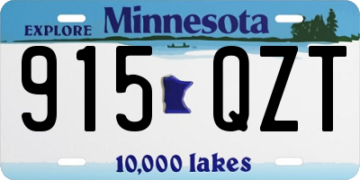 MN license plate 915QZT