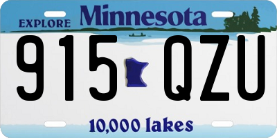MN license plate 915QZU
