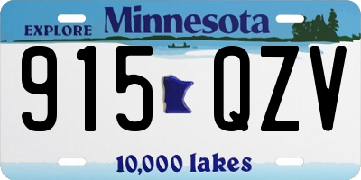 MN license plate 915QZV