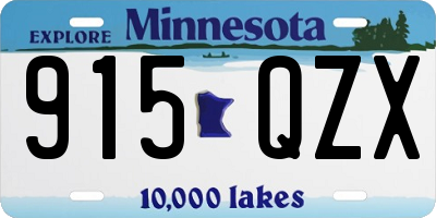 MN license plate 915QZX