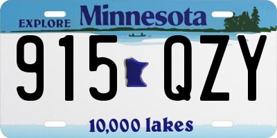 MN license plate 915QZY
