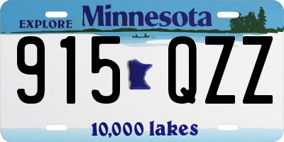 MN license plate 915QZZ