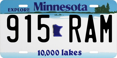 MN license plate 915RAM