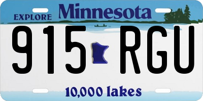 MN license plate 915RGU