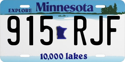 MN license plate 915RJF