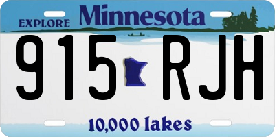 MN license plate 915RJH