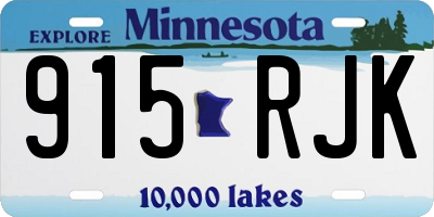 MN license plate 915RJK