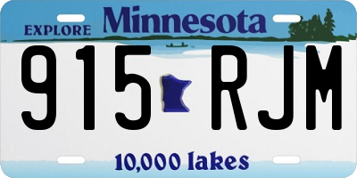 MN license plate 915RJM