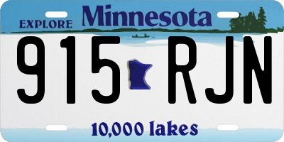 MN license plate 915RJN