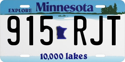 MN license plate 915RJT