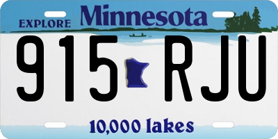 MN license plate 915RJU
