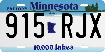 MN license plate 915RJX