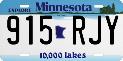 MN license plate 915RJY