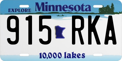 MN license plate 915RKA