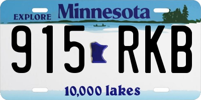 MN license plate 915RKB
