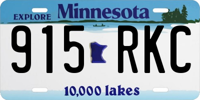 MN license plate 915RKC