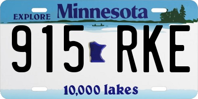 MN license plate 915RKE