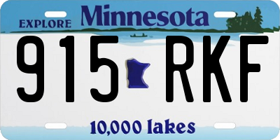 MN license plate 915RKF