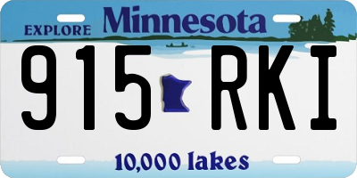 MN license plate 915RKI