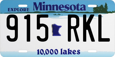 MN license plate 915RKL