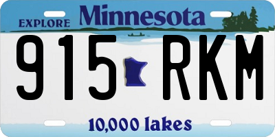 MN license plate 915RKM
