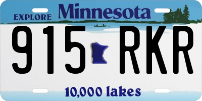 MN license plate 915RKR