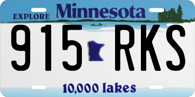 MN license plate 915RKS