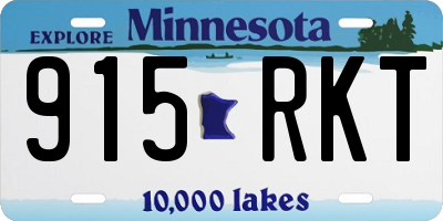 MN license plate 915RKT